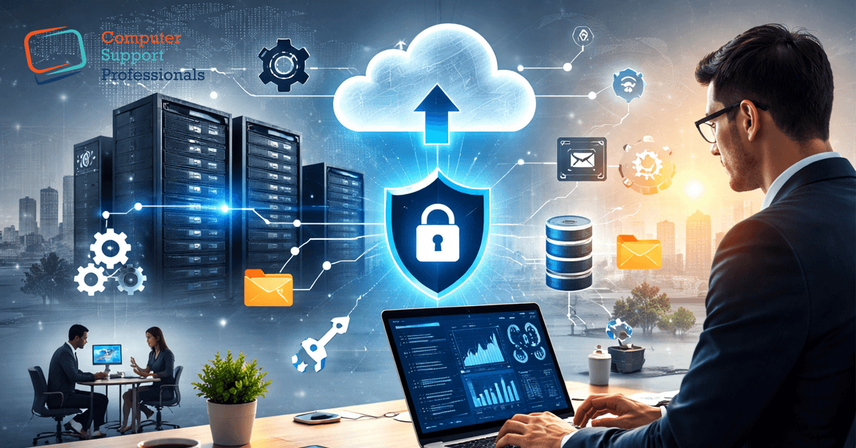 Managed IT services cloud security business system