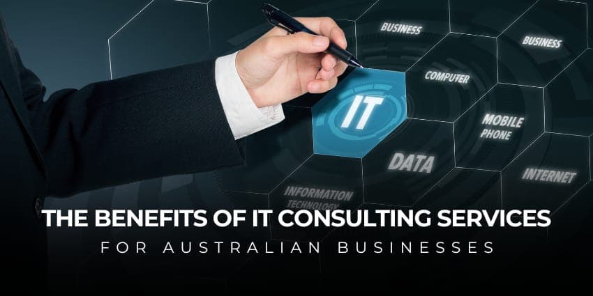 a men focusing to clear the point of IT Consulting services